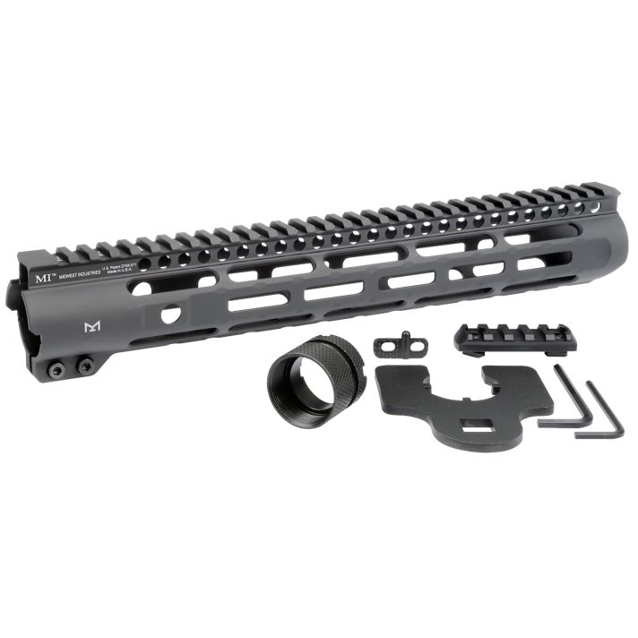 Midwest Industries MISLH12625 SlimlineAR-15 Black Hardcoat Anodized Aluminum/Polymer 12.625" Picatinny/M-LOK