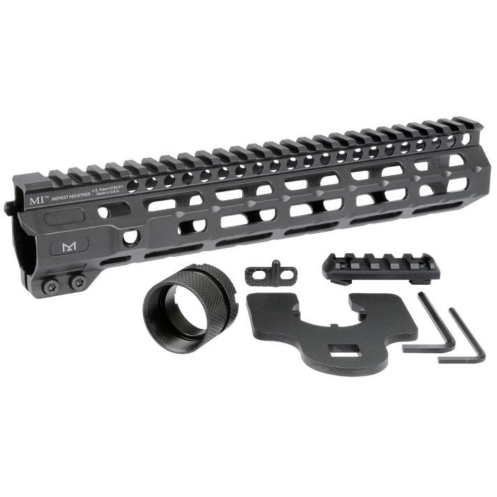 Midwest Industries MICRM105 CombatBlack Hardcoat Anodized 6061-T6 Aluminum 10.50" Picatinny/M-LOK