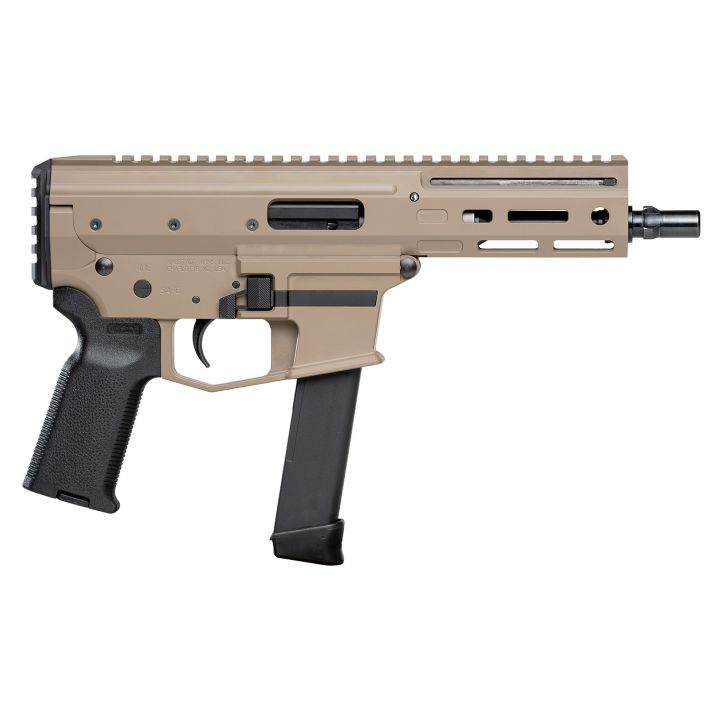 Angstadt Arms AAMDP09PF6 MDP-99mm Luger 27+1 5.85" Black Melonite Threaded Barrel, M-LOK Free-Float Handguards, Flat Dark Earth Cerakote Aluminum Picatinny Rail Receiver, Black Polymer Grips