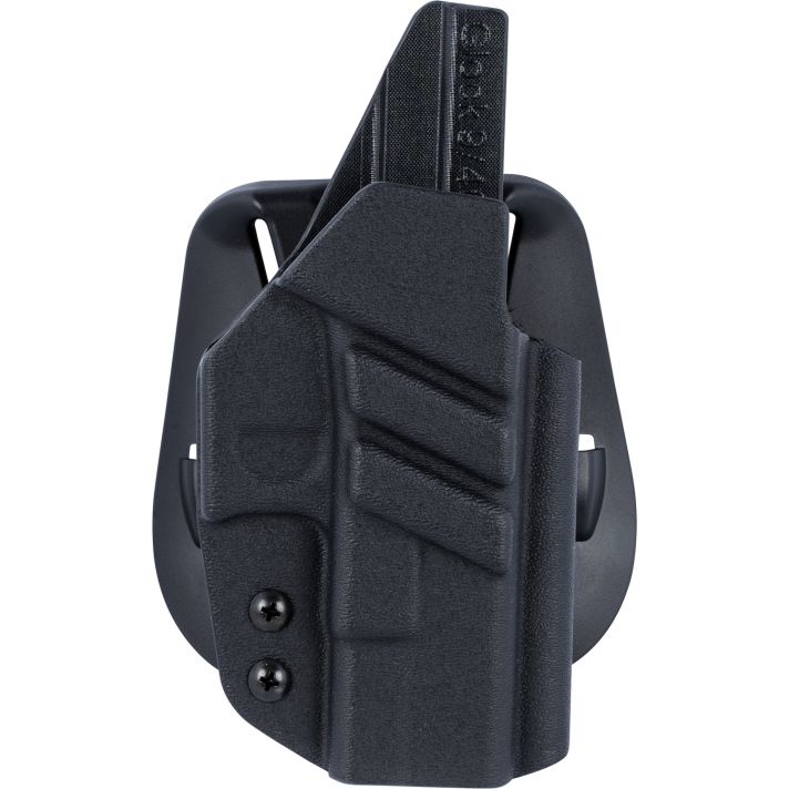 1791 Gunleather TACPDHOWBGLOCKBLKR Tactical KydexOWB Black Kydex Paddle Compatible w/Glock Right Hand