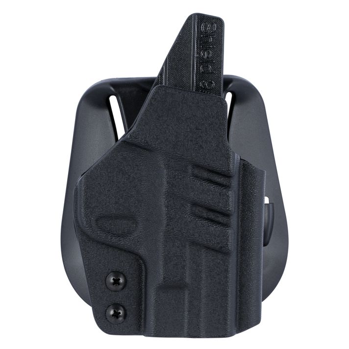 1791 Gunleather TACPDHOWBSHIELDBLKR Tactical KydexOWB Black Kydex Paddle Fits S&W M&P Shield/S&W M&P Shield Plus