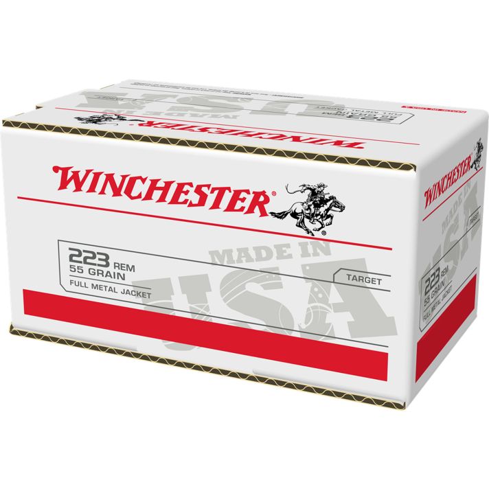 Winchester Ammo W223200 USA223Rem 55gr Full Metal Jacket 200 Per Bx/4 Case *Value Pack