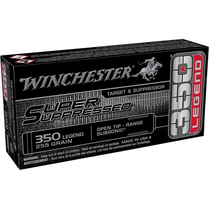Winchester Ammo SUP350 Super Suppressed350Legend 255gr Open Tip Range 20 Per Box/10 Case