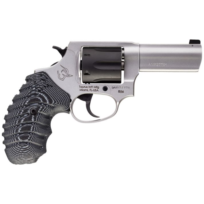 Taurus 2-85635NSVZ 856 Defender 38 Special +P 6rd 3" Matte Black Cylinder Matte Stainless Steel Frame & Barrel Black & Gray VZ Grip