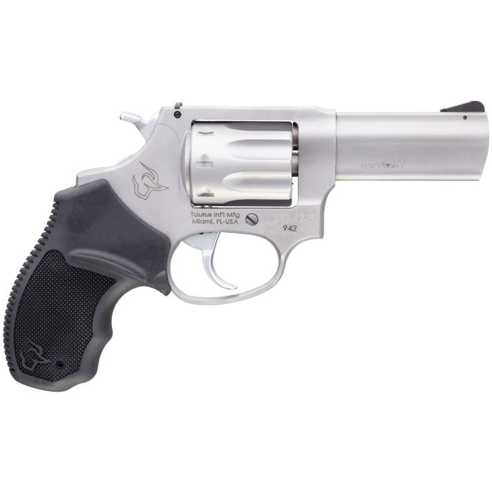 Taurus 2942039 94222 LR 8rd 3" Barrel, Overall Matte Finish Stainless Steel & Finger Grooved Black Polymer Grip