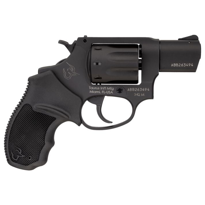 Taurus 2942M021UL 942 Ultra-Lite 22 WMR 8rd 2" Matte Black Finish Barrel, Matte Black Finish Cylinder, Black Anodized Finish Aluminum Frame & Finger Grooved Black Polymer Grip