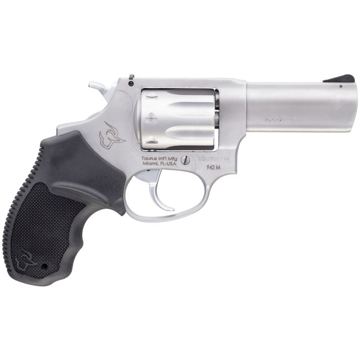 Taurus 2942M039 94222 WMR 8rd 3" Barrel, Overall Matte Finish Stainless Steel & Finger Grooved Black Polymer Grip