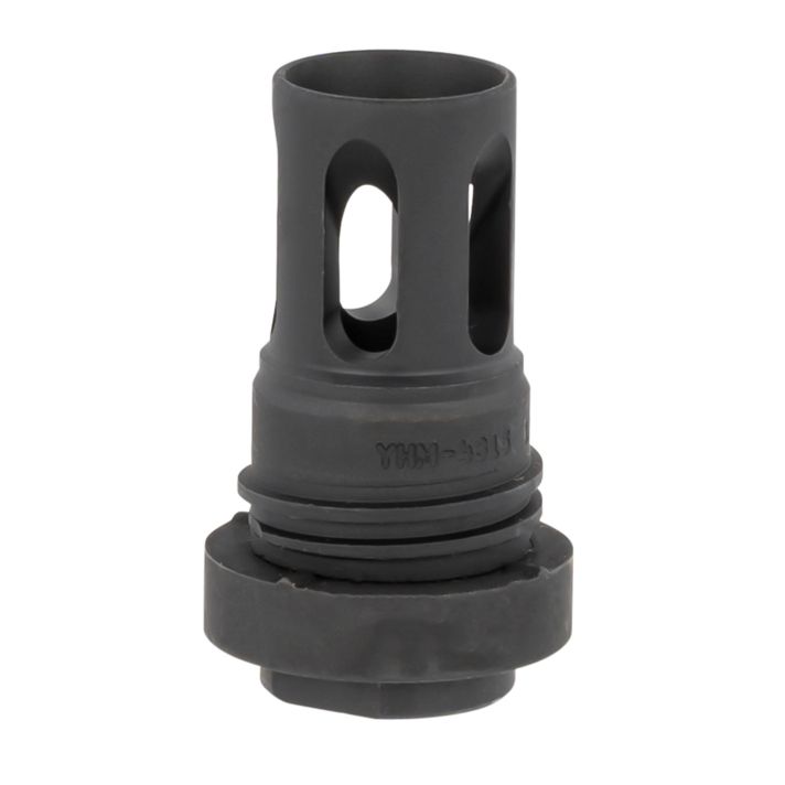 Yankee Hill 431536A Mini QD Flash Hider Black Phosphate Steel with 1/2"-36 tpi Threads & 2.13" OAL for 5.56x45mm NATO AR-Platform