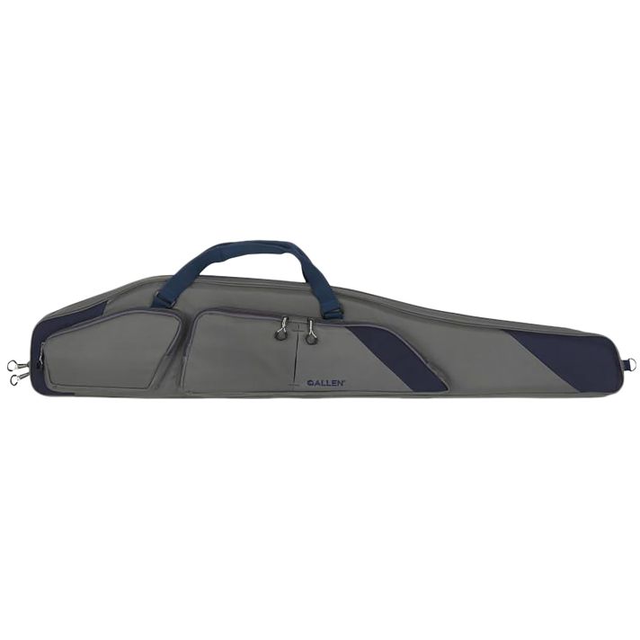 Allen 64250 Kenosha Rifle Case 50" Gray Endura w/Indigo Trim, Foam Padding, Gusseted Accessory Pockets, Lockable Zippers & Adjustable Sling