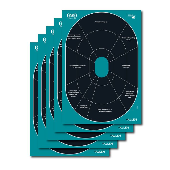 Girls With Guns 15283 SplashSelf-Adhesive Paper Black/Teal 12"x18" Oval 5 Pack