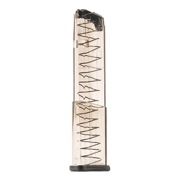 ETS Group GLK43X19 Pistol Mags19rd Extended 9mm Luger Compatible w/ Glock 43X/48 Clear Polymer