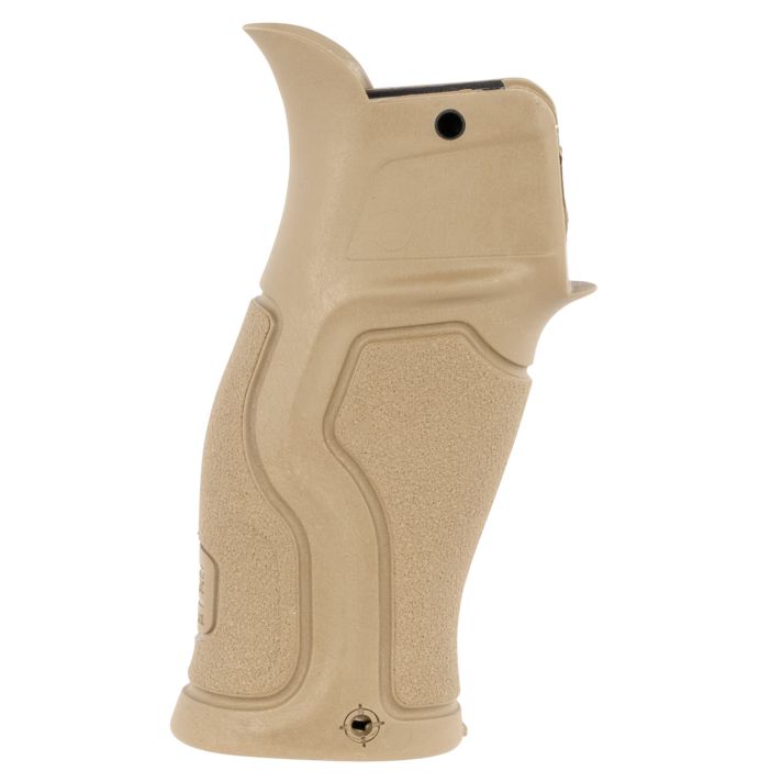 FAB Defense FX-GRADUST Gradus Ergonomic Pistol Grip 15 Degree Flat Dark Earth Polymer with Rubber Overmold for AR-15, AR-10, M4, M16