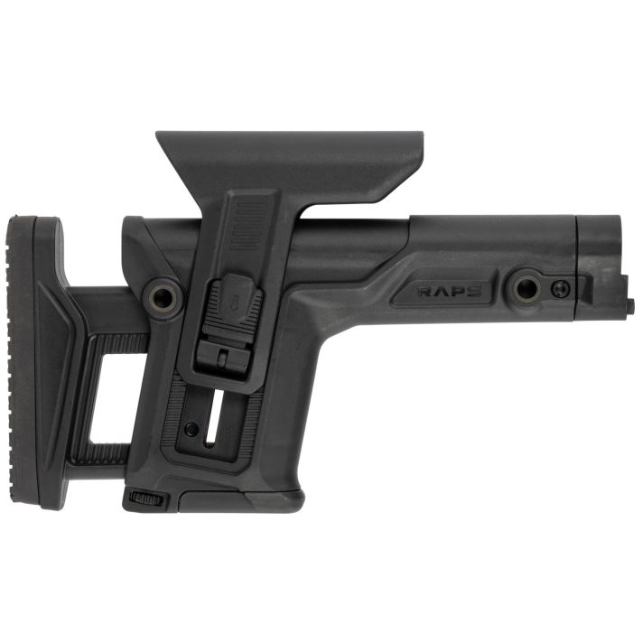 FAB Defense FXRAPS RAPS Rapid Adjustment Precision Stock Integrated Cheek-Rest & Adjustable LOP Ambidextrous 1Latch System Black Polymer