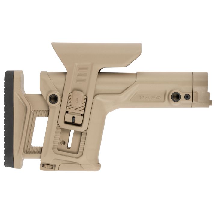 FAB Defense FXRAPST RAPS Rapid Adjustment Precision Stock Integrated Cheek-Rest & Adjustable LOP Ambidextrous 1Latch System Flat Dark Earth Polymer