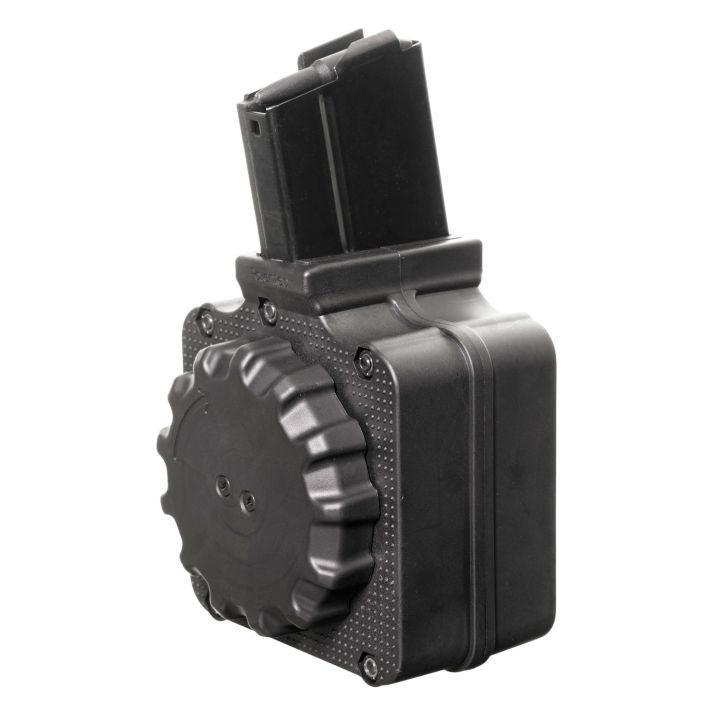 ProMag DRMA2 Standard50rd Drum 308 Win/7.62x51mm NATO Fits Springfield M1A/M14 Black DuPont Zytel Polymer