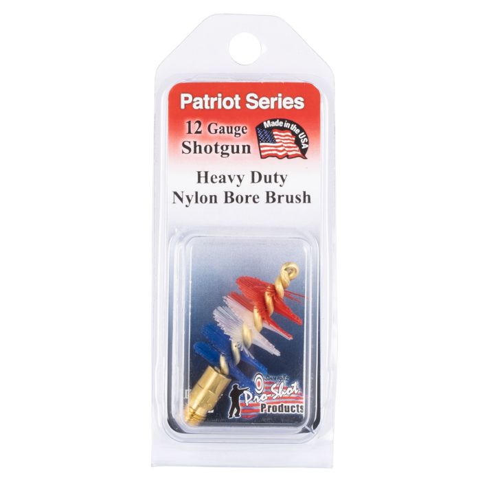 Pro-Shot PS12 Patriot Series Bore Brush 12 Gauge Shotgun #5/16-27 Thread Nylon Bristles Brass Core