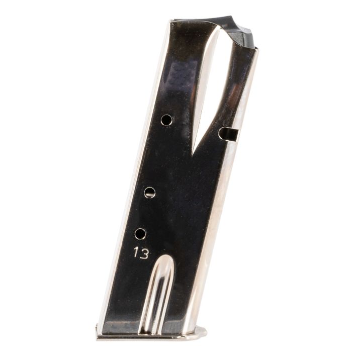 Mec-Gar MGBRHP13N Standard13rd 9mm Luger Fits Browning Hi-Power/Springfield SA-35 Nickel Carbon Steel