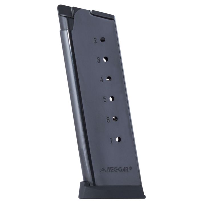 Mec-Gar MGCO4507BPF StandardBlued Detachable 7rd 45 ACP for 1911 Officer