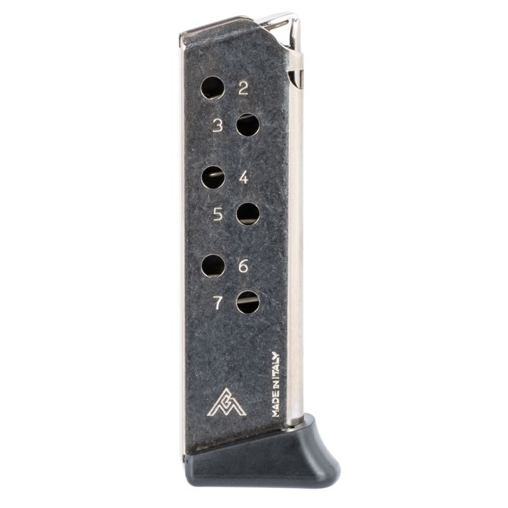 Mec-Gar MGWPPKSFRN StandardNickel Detachable w/ Finger Rest 7rd 380 ACP for Walther PPK/S