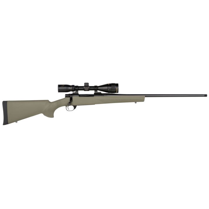 Howa HGP2300G M1500 Gamepro Gen2 300 Win Mag 3+1 24" Threaded Barrel, Blued Metal Finish, Green Fixed Hogue Pillar-Bedded Overmolded Stock, Includes GamePro 4-12x40mm Scope