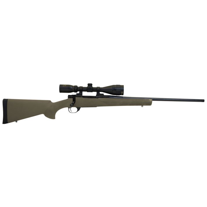 Howa HGP265PRCG M1500 Gamepro Gen2 6.5 PRC 3+1 24" Threaded Barrel, Blued Metal Finish, Green Fixed Hogue Pillar-Bedded Overmolded Stock, Includes GamePro 4-12x40mm Scope