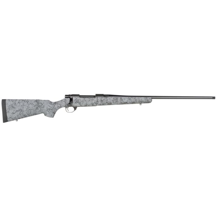 Howa HHS43531 M1500 HS Precision 300 PRC 3+1 24" Threaded Barrel, Black Steel Receiver, Gray w/Black Webbing HS Precision Synthetic Stock