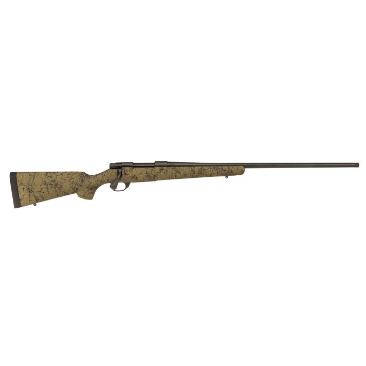 Howa HHS45533 M1500 HS Precision 6.5 PRC 3+1 24" Threaded Barrel, Black Steel Receiver, Green w/Black Webbing HS Precision Synthetic Stock
