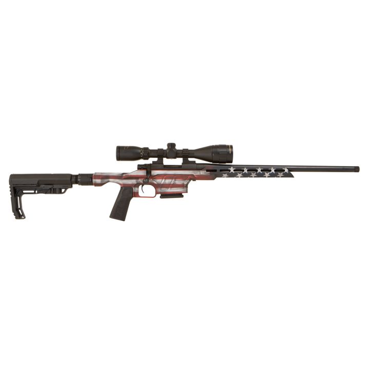 Howa HMXL65GUSA M1500 Mini Excel Lite 6.5 Grendel 5+1 20" TB American Flag Cerakote Black Folding HTI Excl Lite Chassis Stock