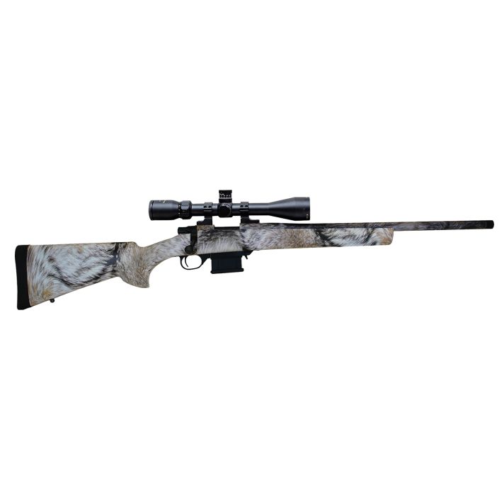 Howa HMA70622FY M1500 Mini Action Full Size 6.5 Grendel 5+1 20" Yote Camo Dip Threaded Barrel, Steel Receiver Drilled & Tapped, Fixed HTI Yote Synthetic Stock, Nikko Stirling GamePro 4-12x40mm