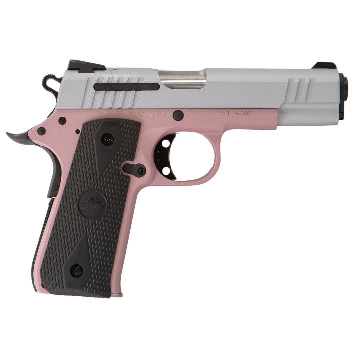 Citadel CIT380ROSE M1911 Baby Compact Frame 380 ACP 7+1, 3.75" Stainless Steel Barrel, Silver Serrated Steel Slide, Rose Cerakote Aluminum Frame w/Beavertail, Ambidextrous