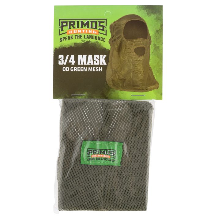 Primos PS6662 MeshOD Green Mesh 3/4 Face Mask OSFA