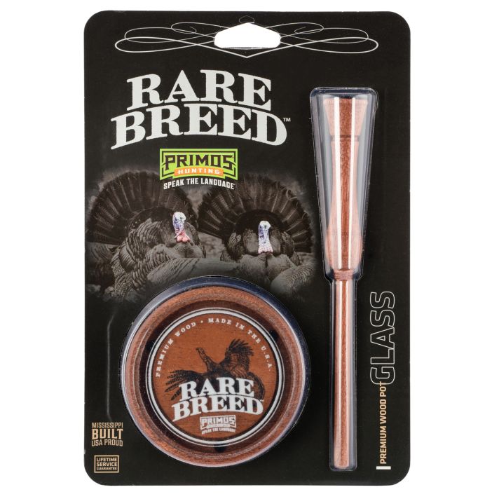 Primos PS2903 Rare BreedFriction Call Attracts Turkeys Natural Glass/Wood