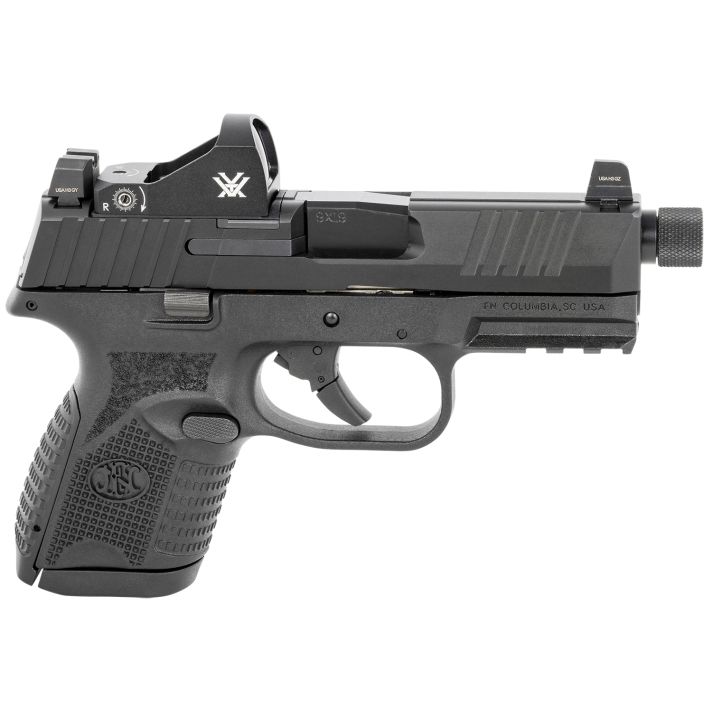 FN 66100803 509CT w/Optic 9mm Luger 10+1 4.32" Black Steel Threaded Barrel, Black PVD Optic Cut/Serrated Steel Slide & Polymer Frame w/Picatinny Rail, Vortex Viper Red Dot, Ambidextrous