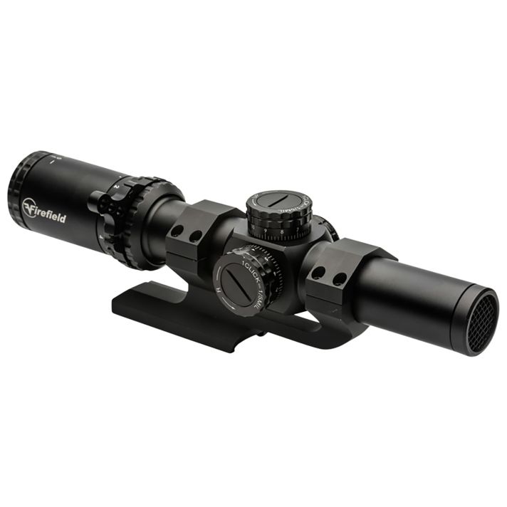 Firefield FF13070K RapidStrikeMatte Black 1-6x 24mm 30mm Tube Dual Illuminated (Red/Green/Black)Circle Dot Reticle