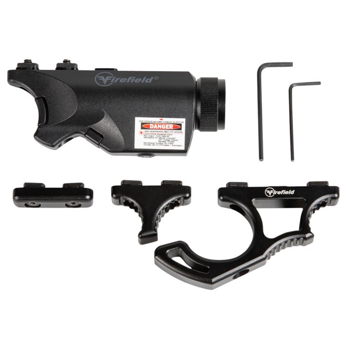 Firefield FF35010K Rival XL Foregrip Flashlight Red Laser Combo KitMatte Black 75/150 Lumens White LED Light