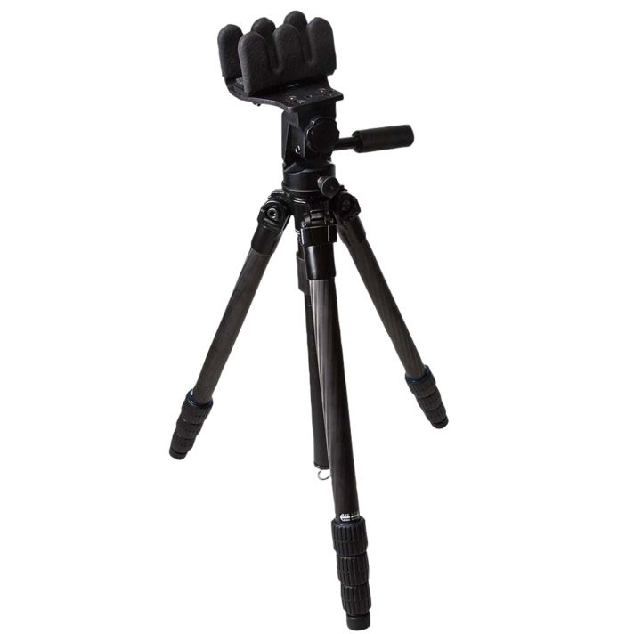 KOPF Jager KJ85002K K800 CF Tripod made of Carbon Fiber with Black Finish, Pivoting Reaper Grip, 4-Level Leg Extensions & 360 Degree Pan