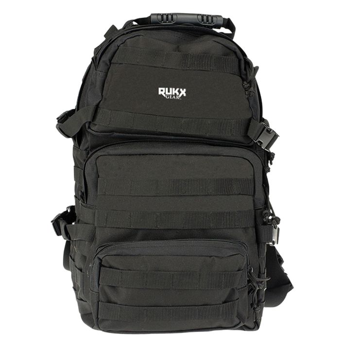 Rukx Gear ATICT3DB Tactical 3 Day Black 600D Polyester