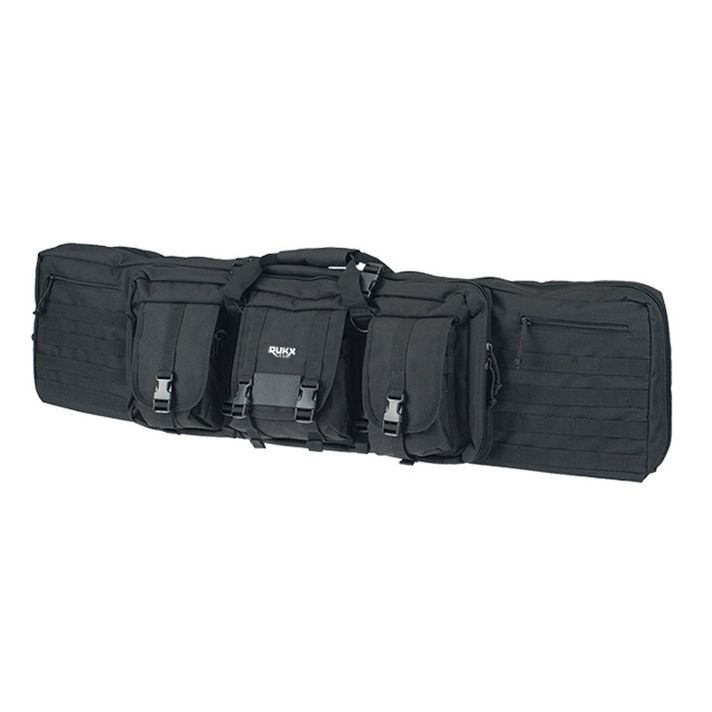 Rukx Gear ATICT36DGB Tactical Double Gun 36" Water Resistant Black 600D Polyester w/ Non-Rust Zippers Holds up to 2 Rifles
