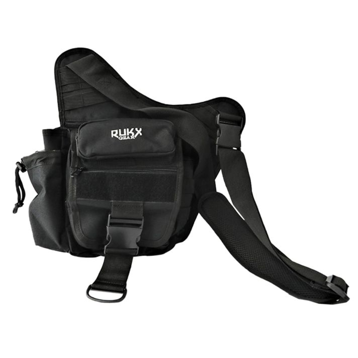 Rukx Gear ATICTSBB Sling BagBlack 600D Polyester Single Strap