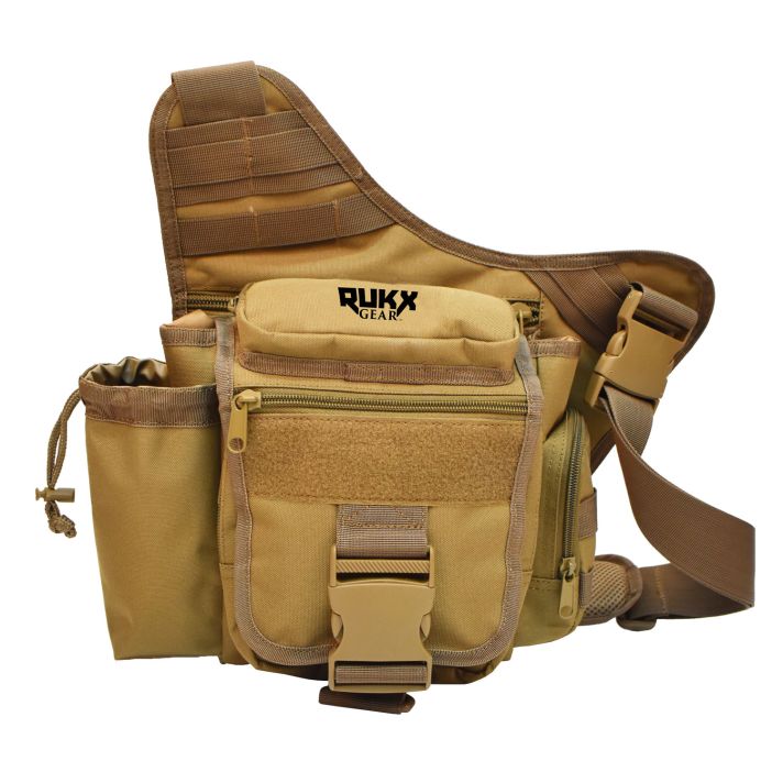 Rukx Gear ATICTSBT Sling BagTan 600D Polyester Single Strap
