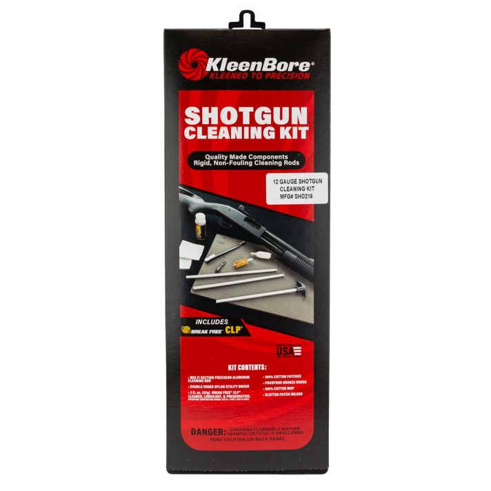 KleenBore SHO216 Classic Cleaning Kit 12 Gauge Shotgun