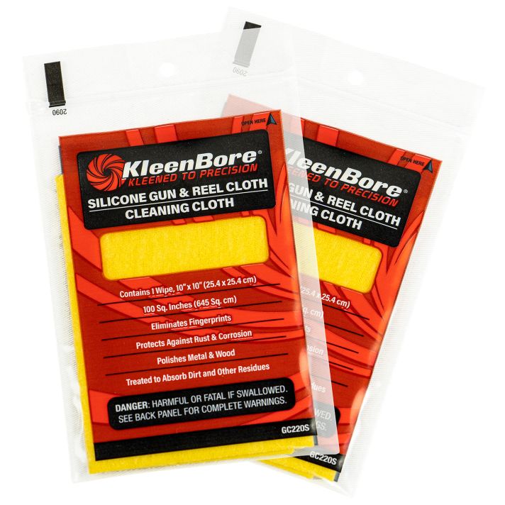 KleenBore GC220P Gun & Reel Silicone Cloth 10" Treated Cotton Flannel 10 Per Pack