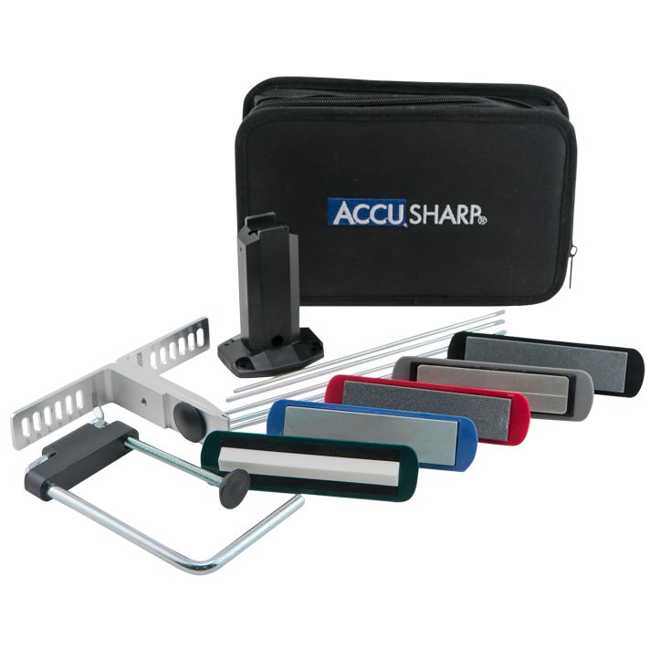 AccuSharp 059C 5-Stone Precision Set Extra Coarse/Coarse/Medium/Fine/ Ultra-Fine Diamond, Alumina, Ceramic Sharpener Multi Color