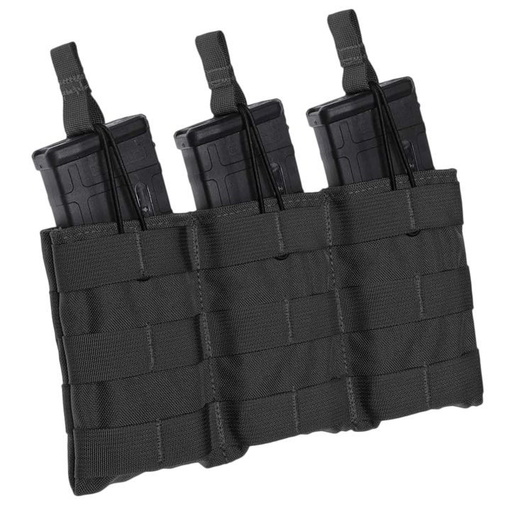 Tacshield T3508BK Speed Load Triple Rifle Triple Black 1000D Nylon