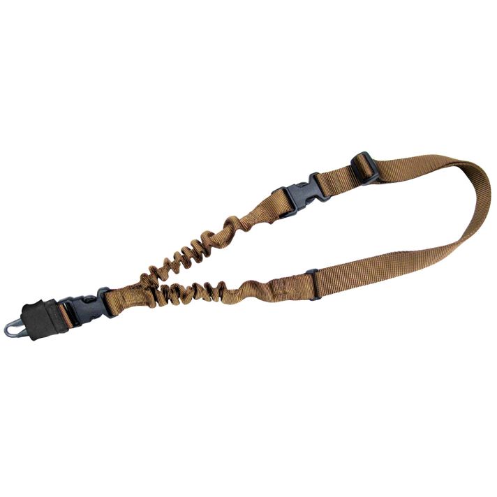 Tacshield T6010CY Shock Sling Coyote Tan Webbing Single-Point Rifle/Shotgun