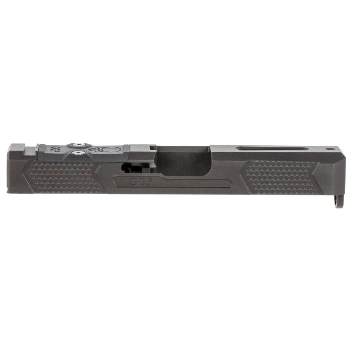 Grey Ghost Precision GGP193OCV4 GGP19 Version 4 Slide Compatible w/Glock G19 Gen3, Milled For Trijicon RMR & Leupolld Deltapoint Pro, 17-4 Stainless Steel w/Black Nitride Finish