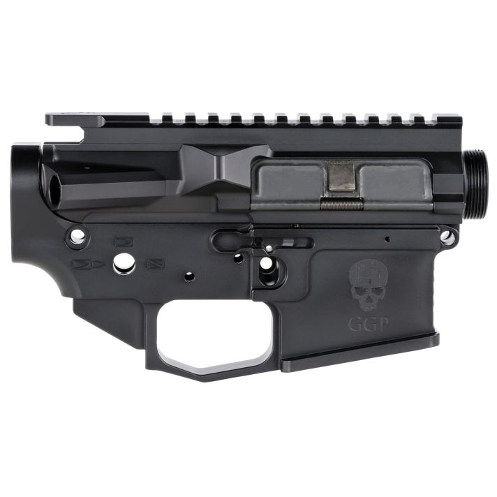 Grey Ghost Precision GGPSLIGHTRCVR AR MKII Light Receiver Set AR-15 Platform Multi-Caliber, 7075-T6 Aluminum w/Black Hardcoat Anodized Finished, Flared Mag Well