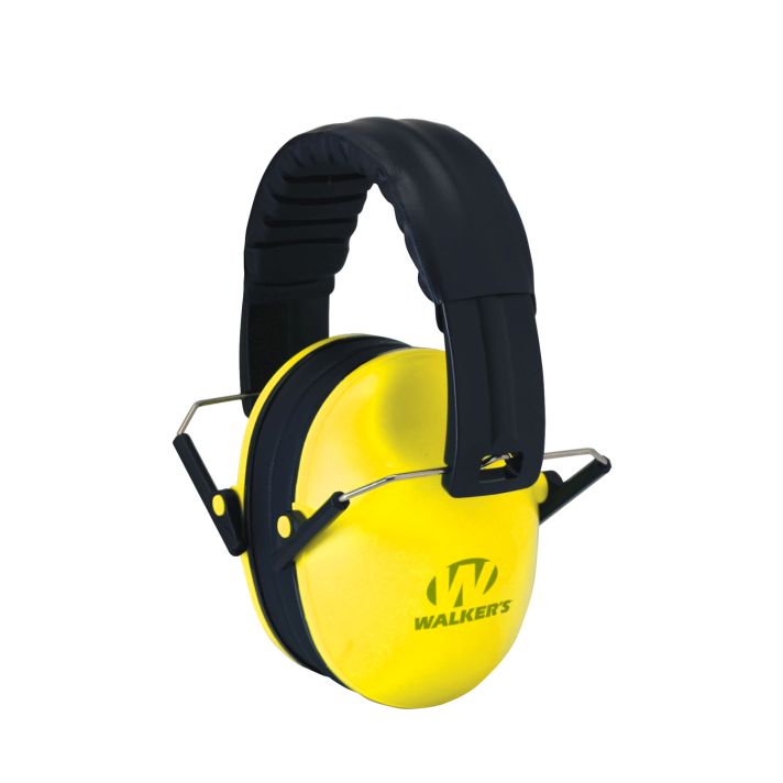 Walker's GWPFKDMYL Baby & Kids Folding Muff 23 dB Over the Head Yellow/Black Polymer