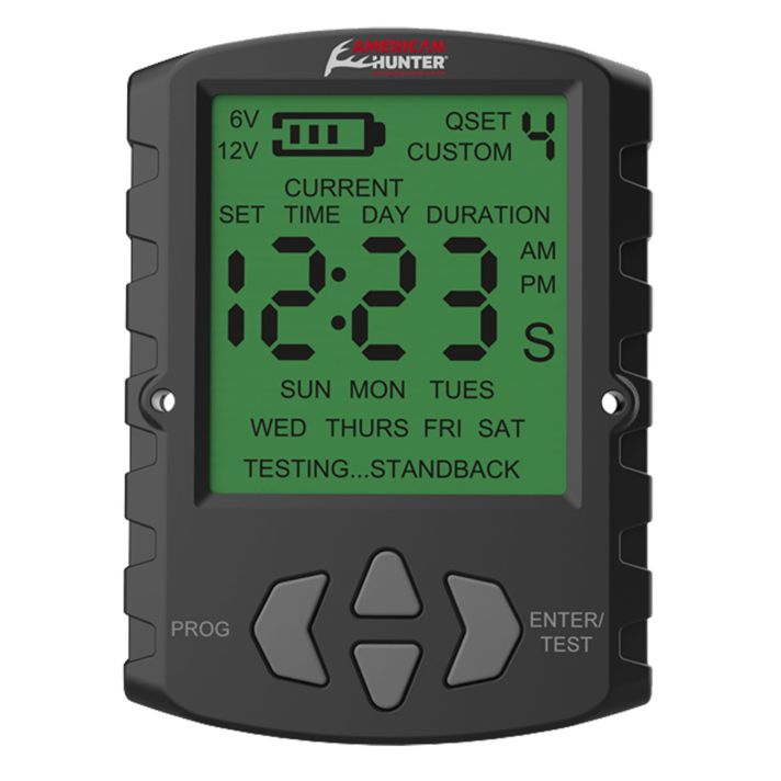 American Hunter AHUTM Universal Digital Timer6/12 Volt, 1-30 Seconds Feed Rate, 2 Quick/16 Custom Settings