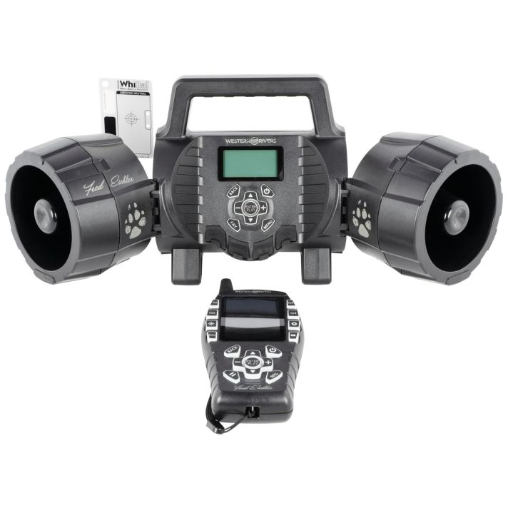 Western Rivers WRC-EGC-DS Eichler Dual Speaker Electronic Call Multiple Sounds Attracts Predators Features Remote Control Black Plastic